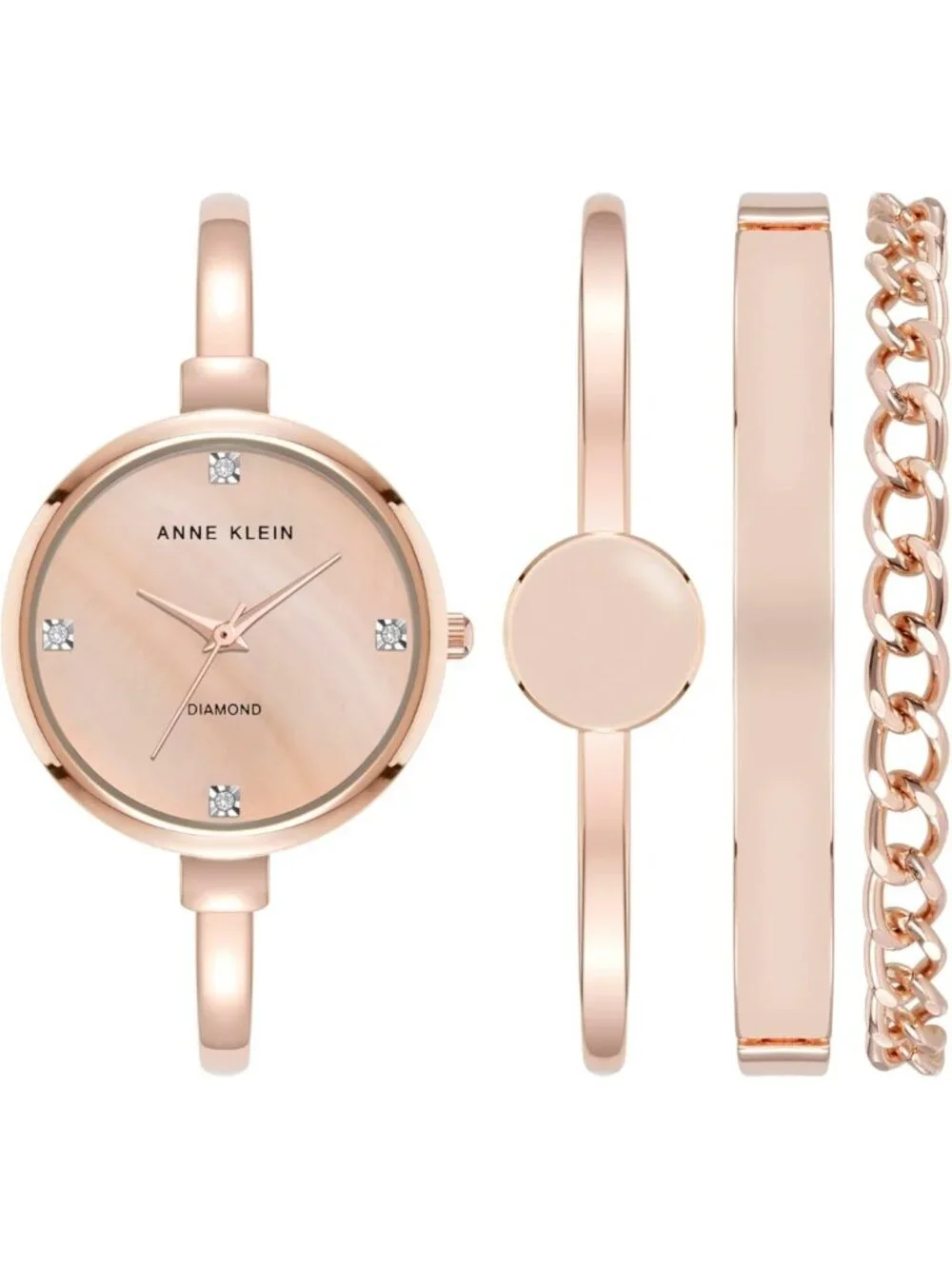 Chic Women's Bangle Watch & Bracelet Set - Elegant Jewelry for Any Occasion